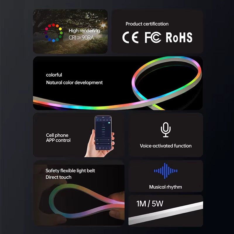 RGB LED Neon Rope Light with App Control