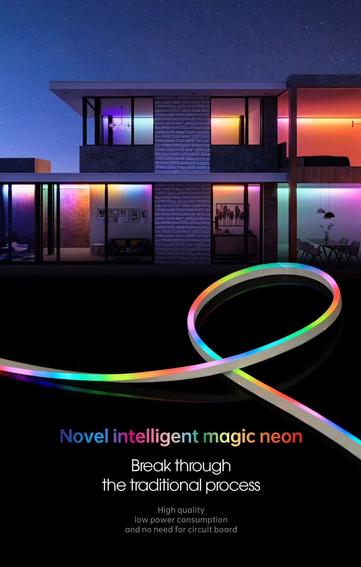 RGB LED Neon Rope Light with App Control