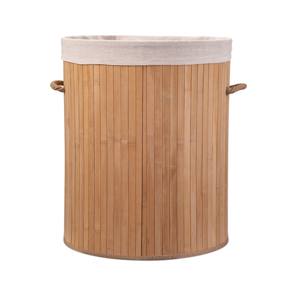 Bamboo Laundry Basket with Lid, 55L