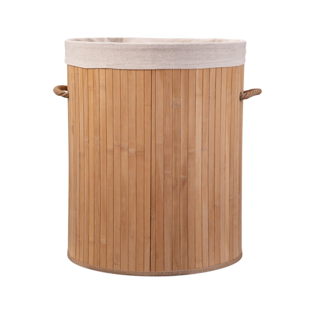 Bamboo Laundry Basket with Lid, 55L