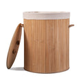 Bamboo Laundry Basket with Lid, 55L