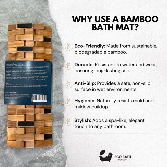 Bamboo Roll-Up Bath Mat