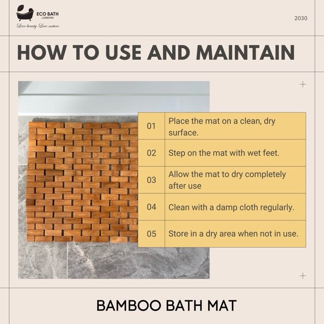 Bamboo Roll-Up Bath Mat