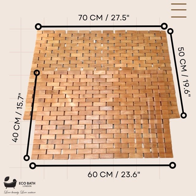 Bamboo Roll-Up Bath Mat