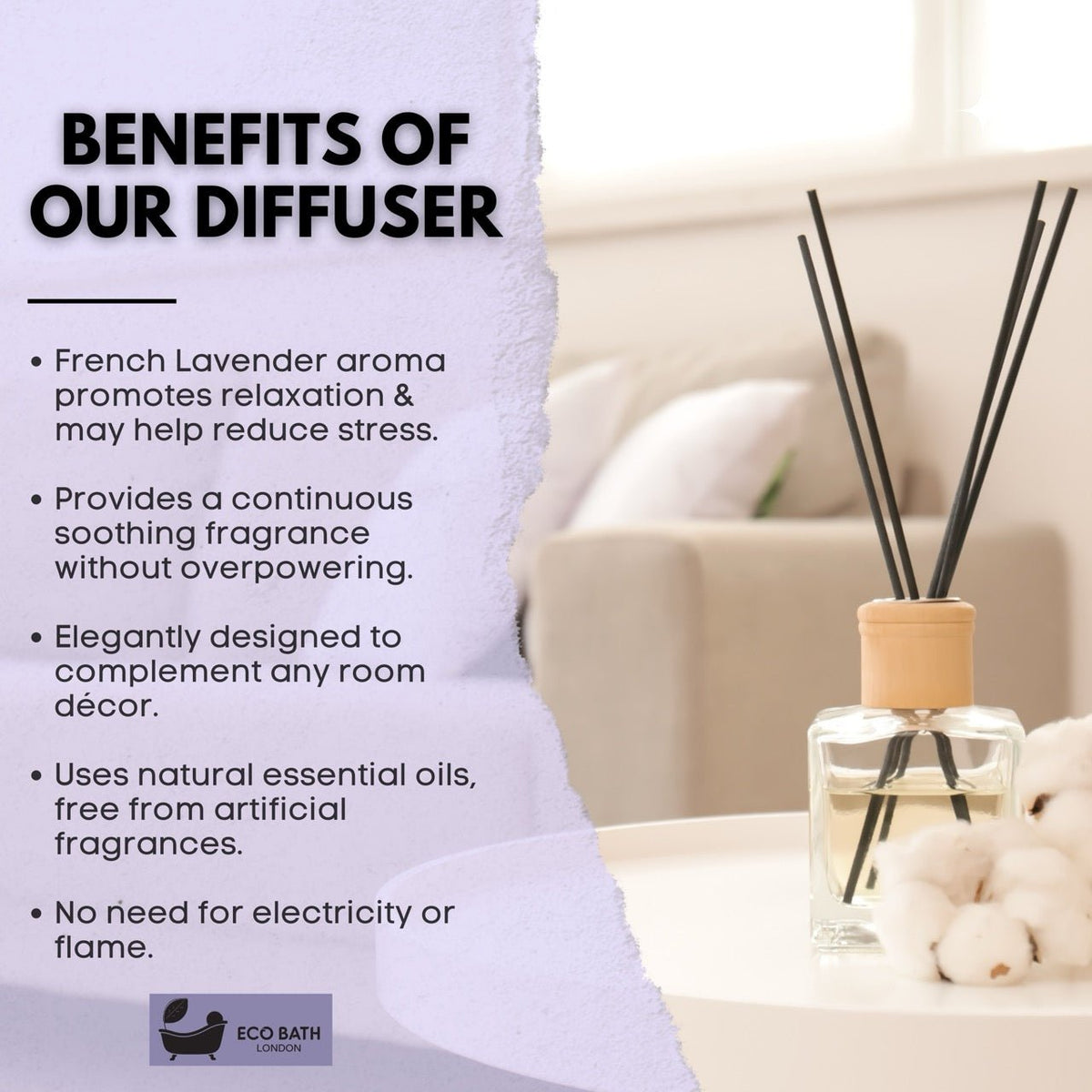 French Lavender Reed Diffuser, 100ml