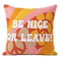 Be Nice or Leave Needlepoint Cushion