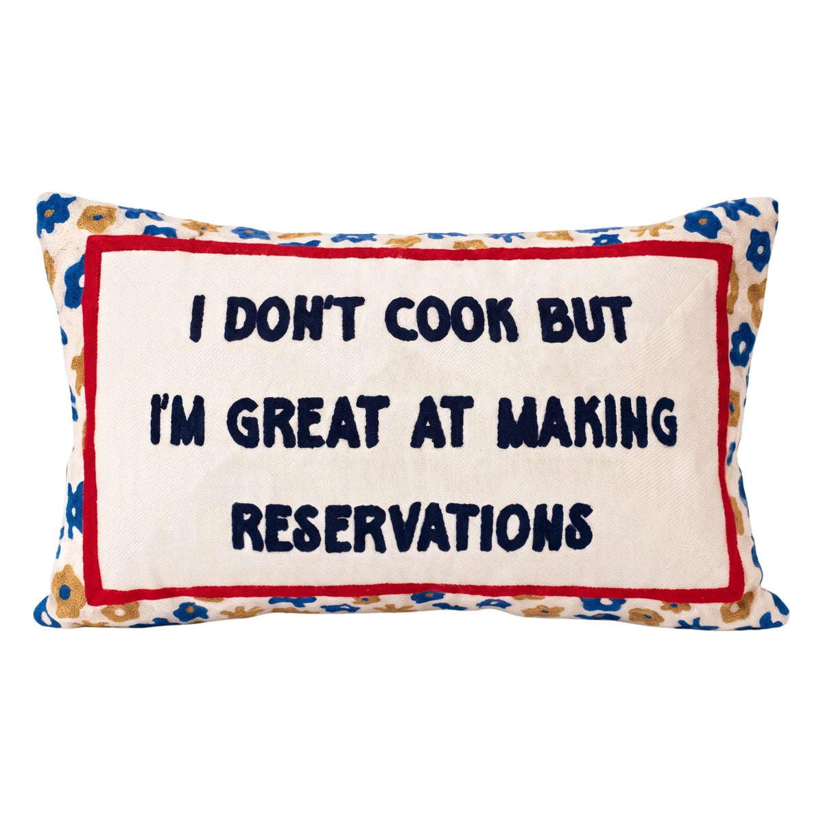 I Don't Cook Needlepoint Cushion