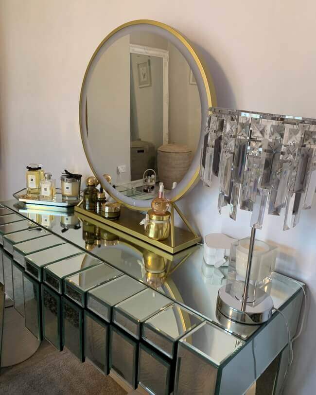 Anne Round Gold Hollywood Mirror, 60 x 67cm
