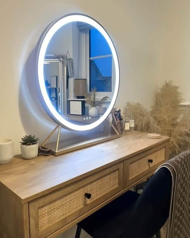 Anne Round Gold Hollywood Mirror, 60 x 67cm