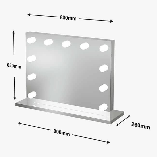 Hepburn Hollywood Vanity Mirror, 80 x 60cm