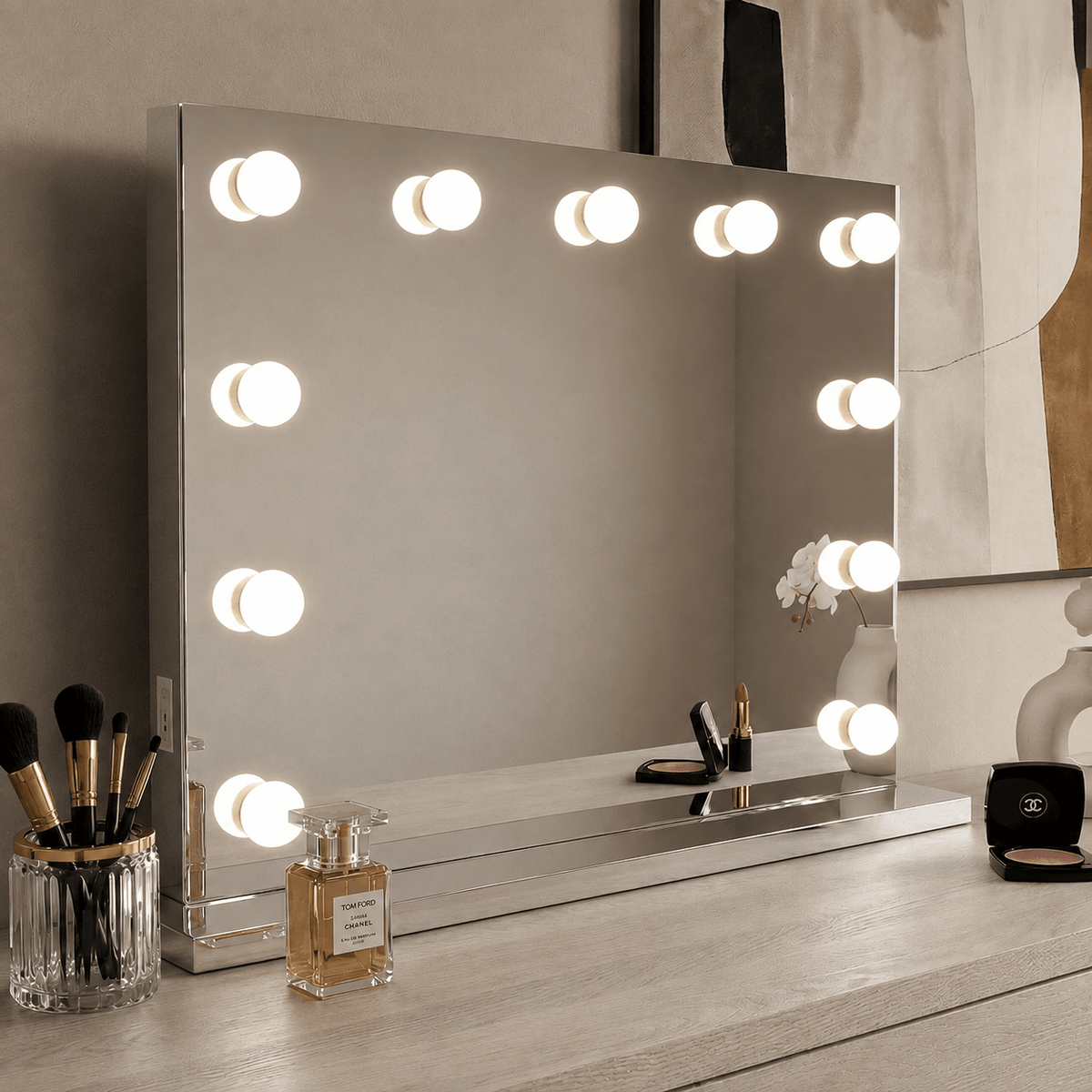 Houston Bluetooth Hollywood Mirror, 80 x 60cm