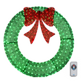 Giant Pre-Lit Outdoor Christmas Wreath, 120cm