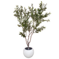 XXL Artificial Olive Tree with Stone-Effect Planter, 200cm