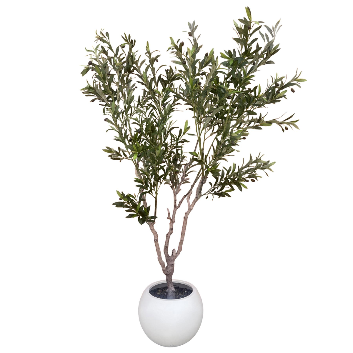 XXL Artificial Olive Tree with Stone-Effect Planter, 200cm