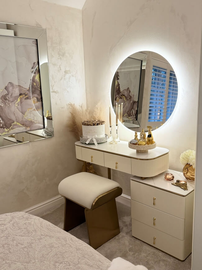 Ava Round Backlit Mirror, 80cm