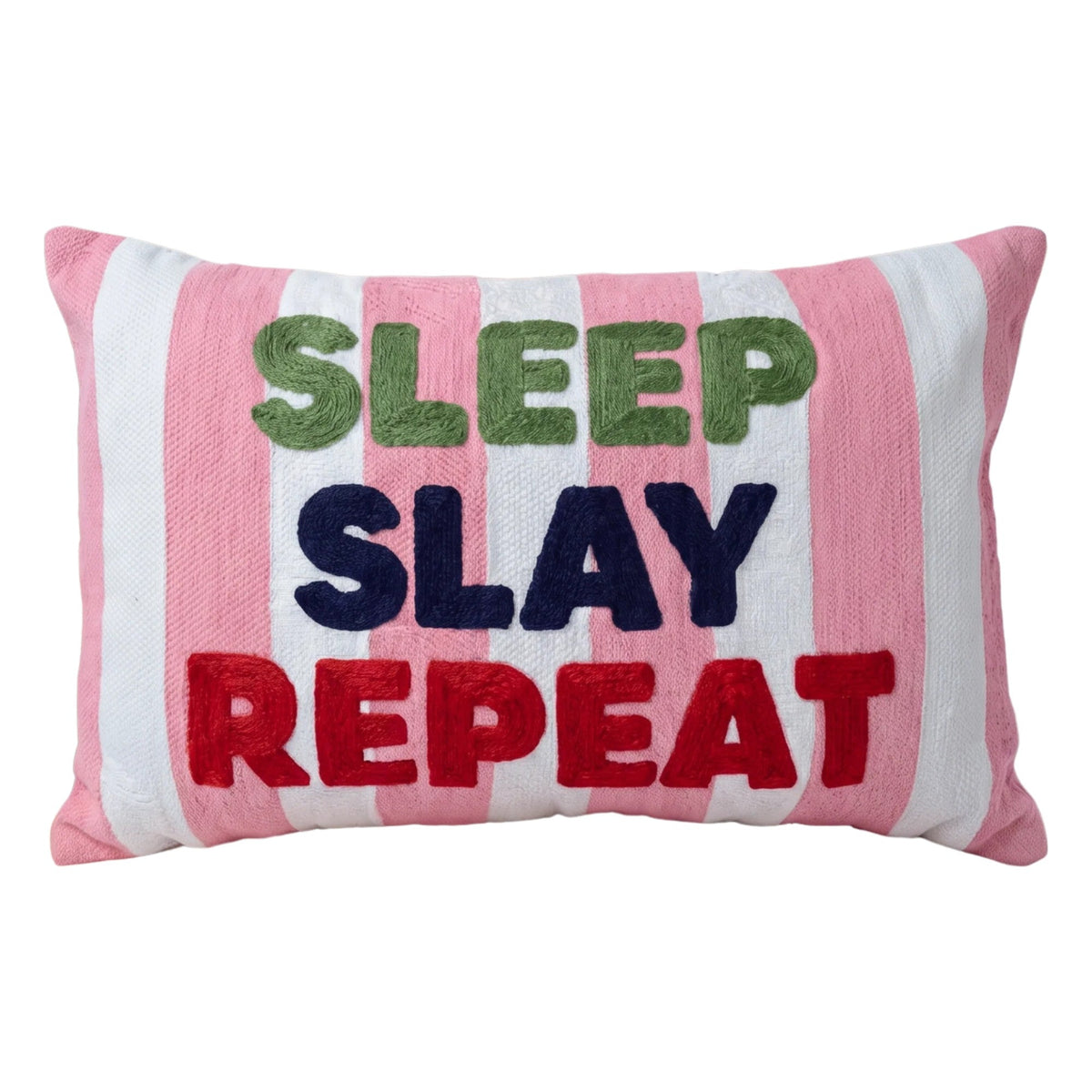 Sleep Slay Repeat Needlepoint Cushion
