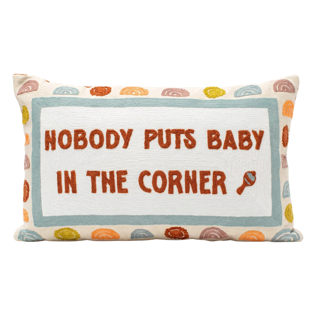 Nobody Puts Baby in the Corner Needlepoint Cushion