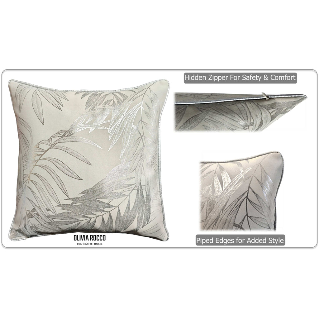 Leaf Sparkle Cushion Covers, 2 Pack