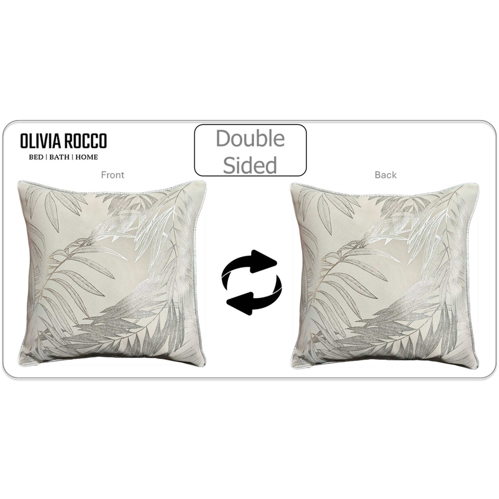 Leaf Sparkle Cushion Covers, 2 Pack
