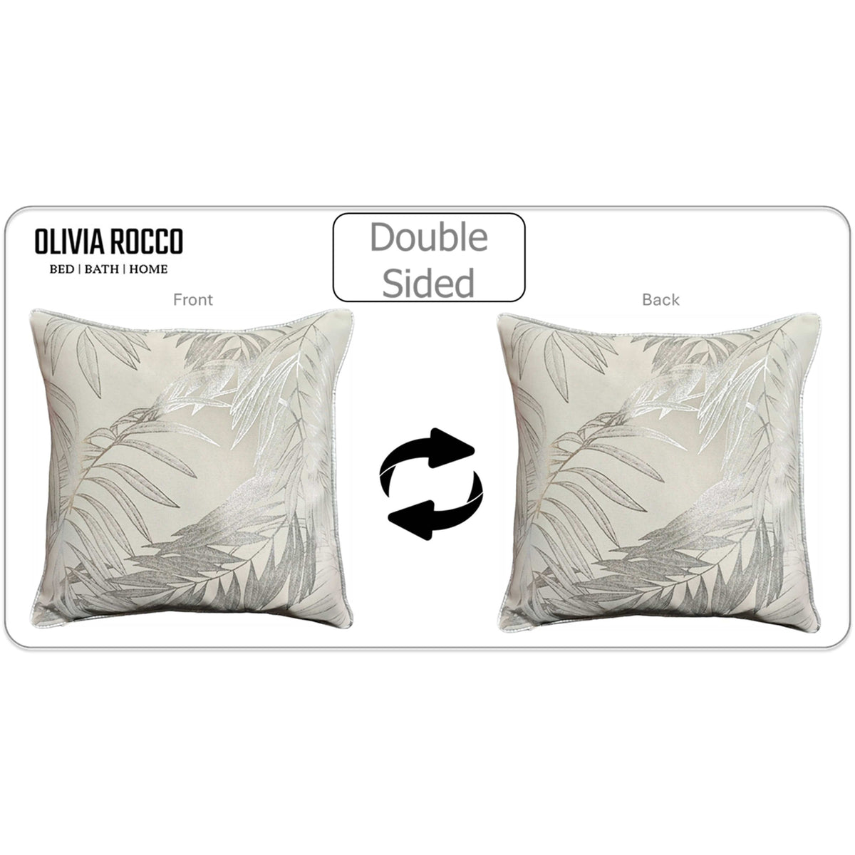 Leaf Sparkle Cushion Covers, 2 Pack