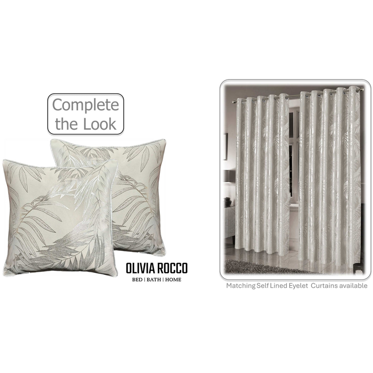 Leaf Sparkle Cushion Covers, 2 Pack