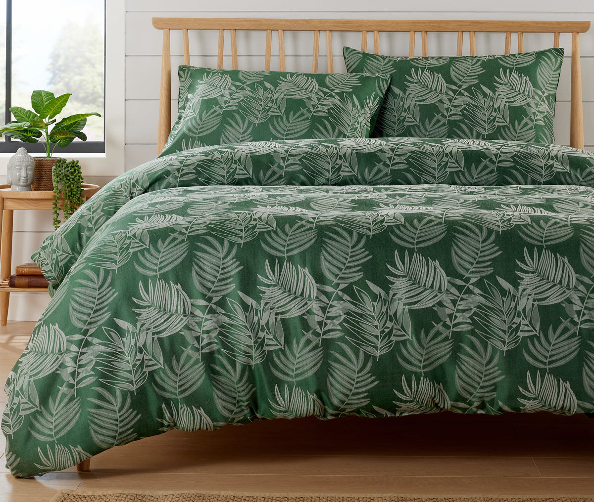 Leaf Jacquard Reversible Duvet Set