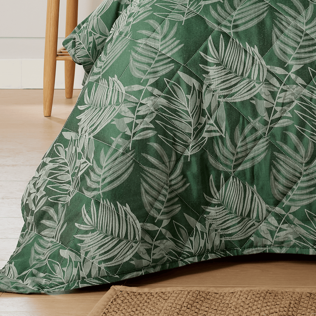 Leaf Jacquard Reversible Duvet Set