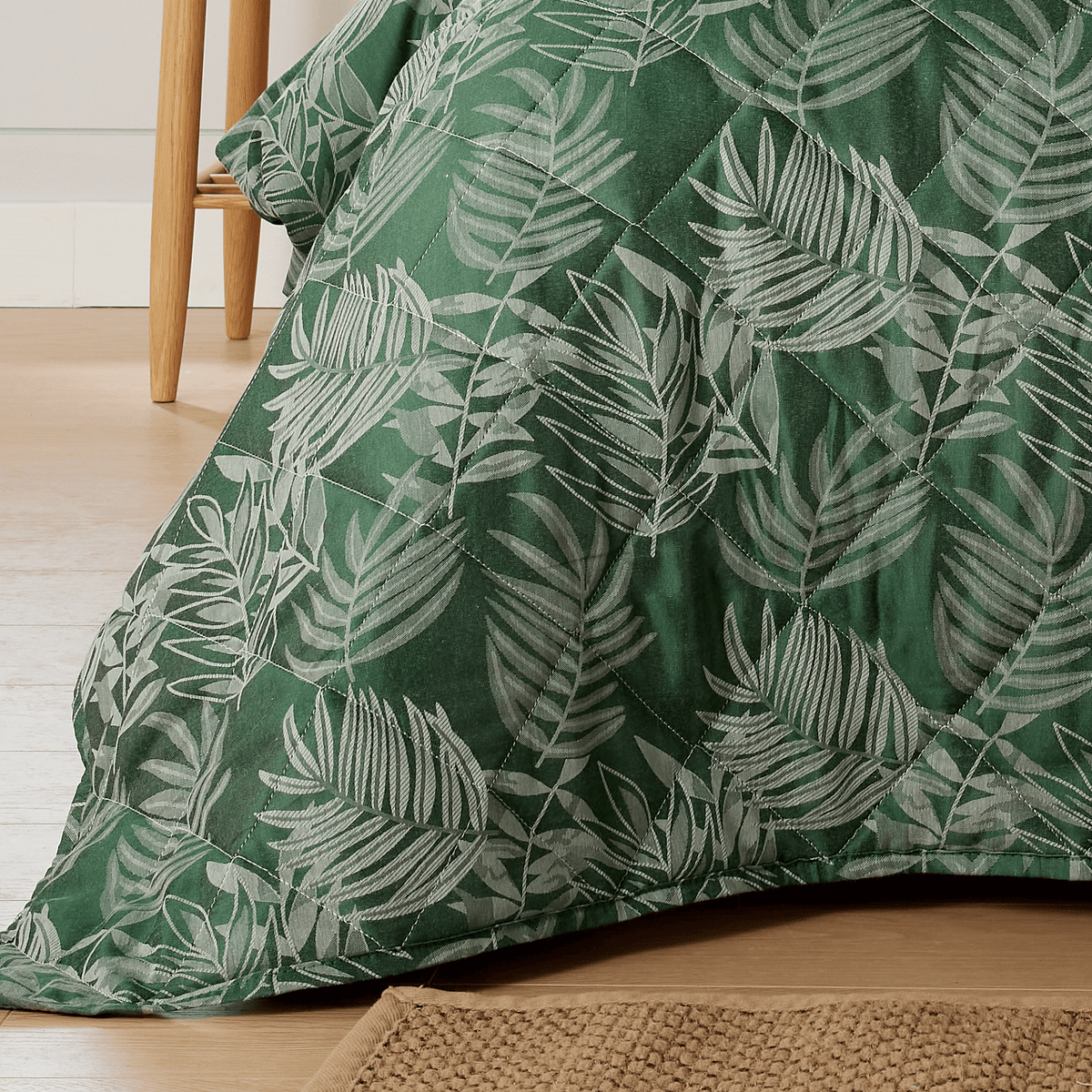 Leaf Jacquard Reversible Duvet Set