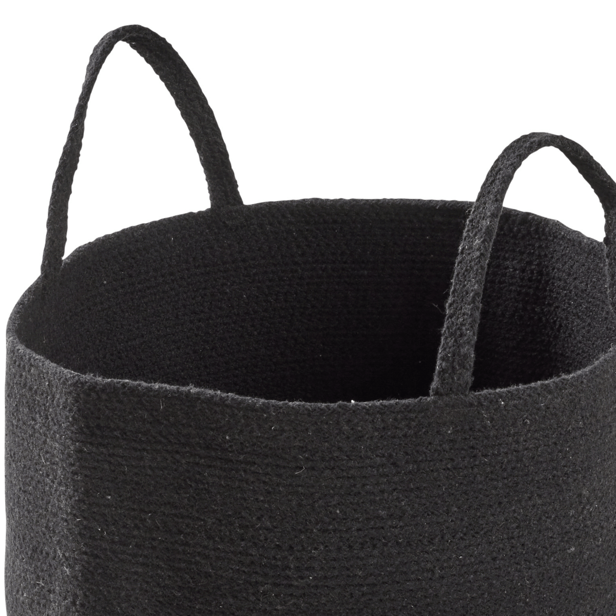 Large Woven Cotton Rope Laundry Storage Basket with Handles