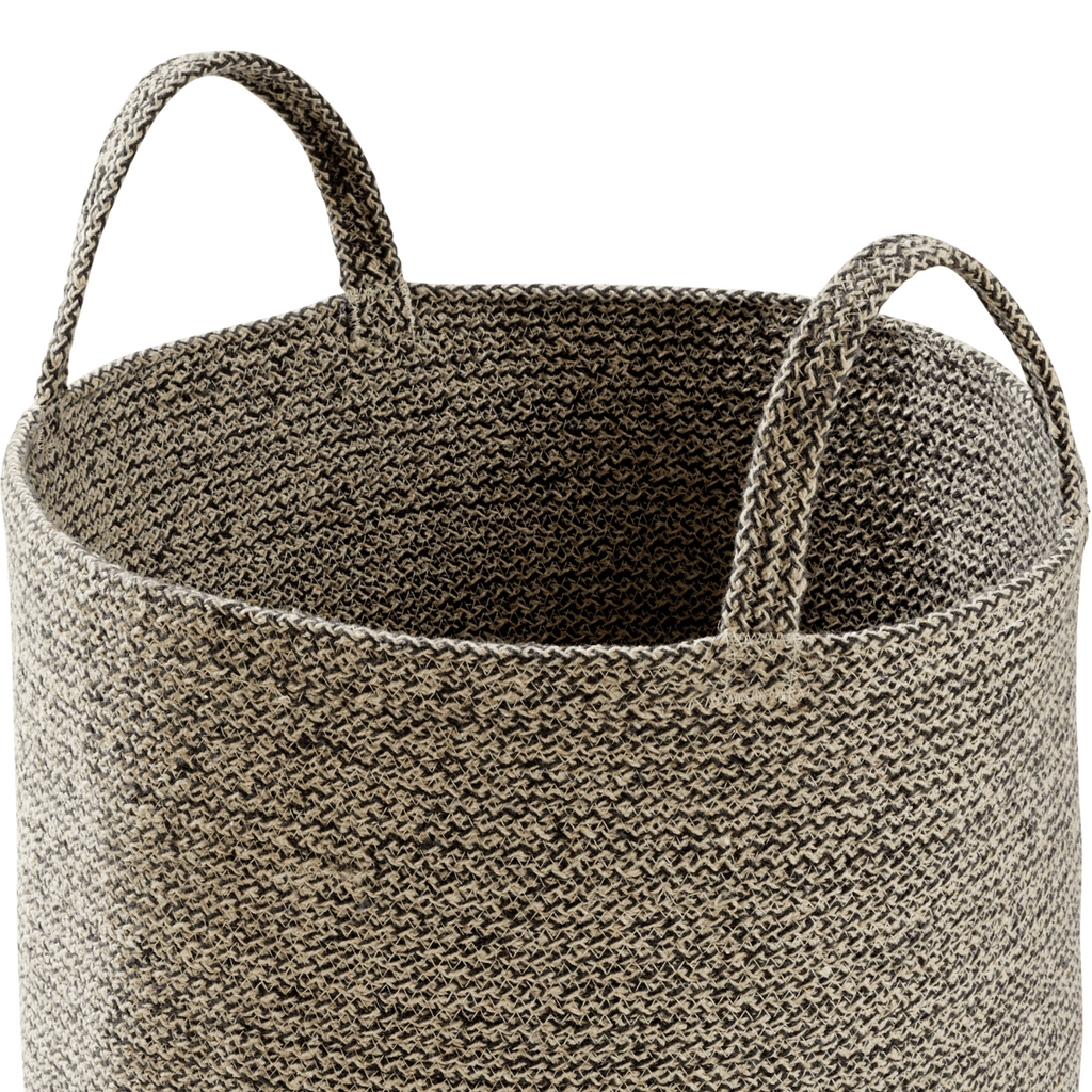 Large Woven Cotton Rope Laundry Storage Basket with Handles