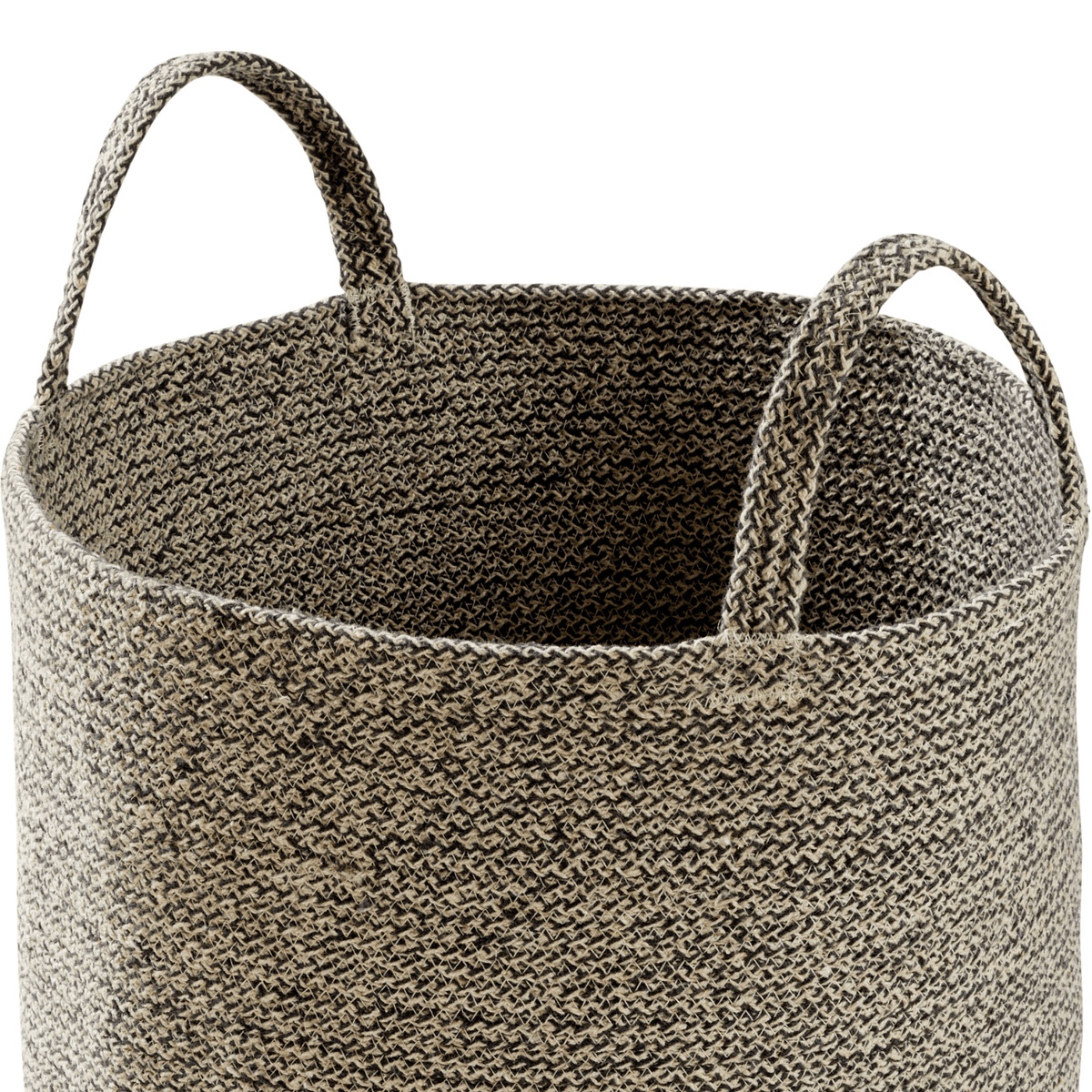Large Woven Cotton Rope Laundry Storage Basket with Handles