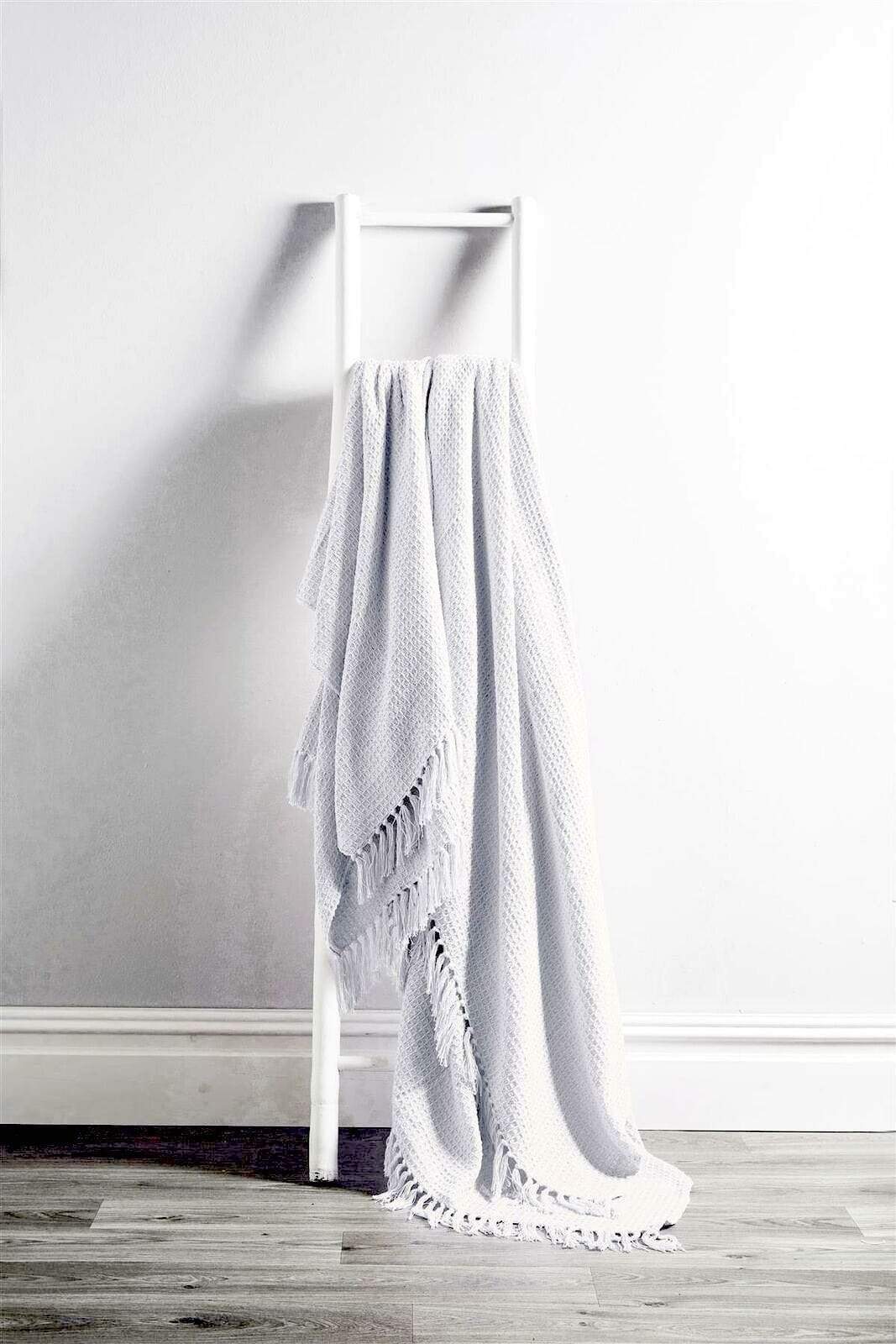 Lisbon Handwoven Cotton Honeycomb Throw