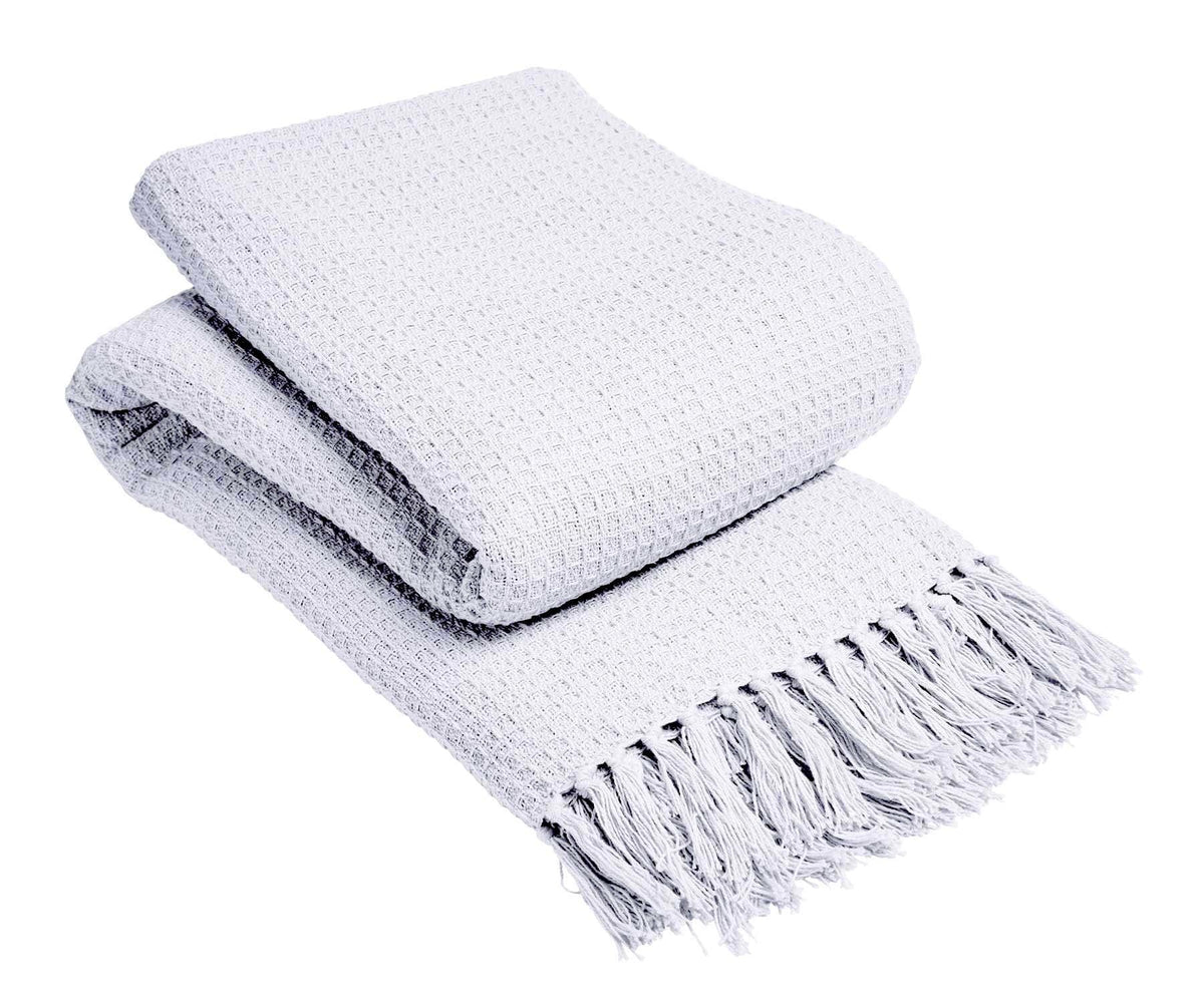 Lisbon Handwoven Cotton Honeycomb Throw