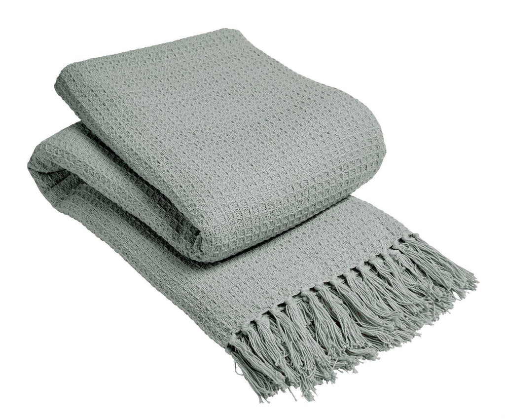 Lisbon Handwoven Cotton Honeycomb Throw