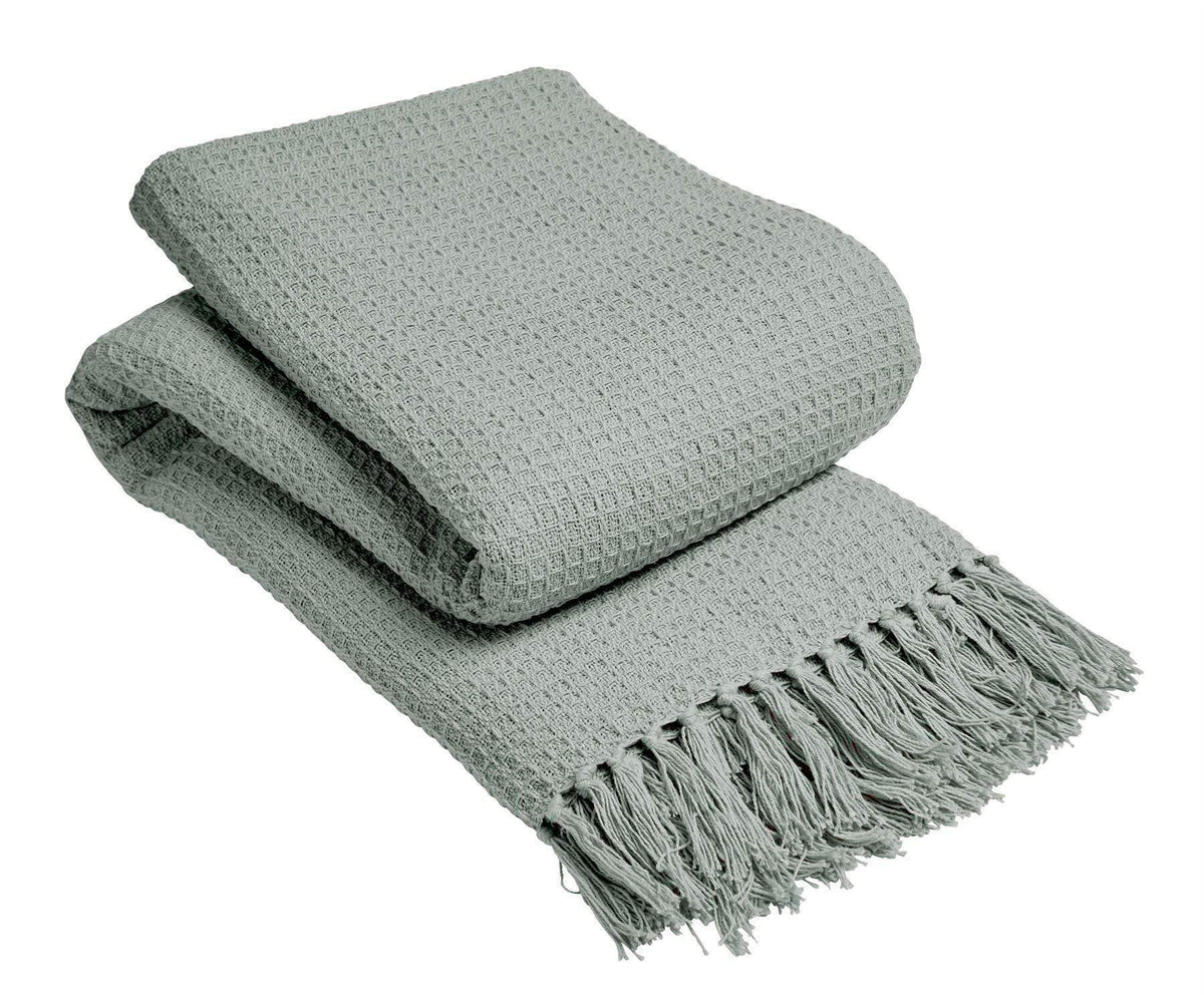 Lisbon Handwoven Cotton Honeycomb Throw
