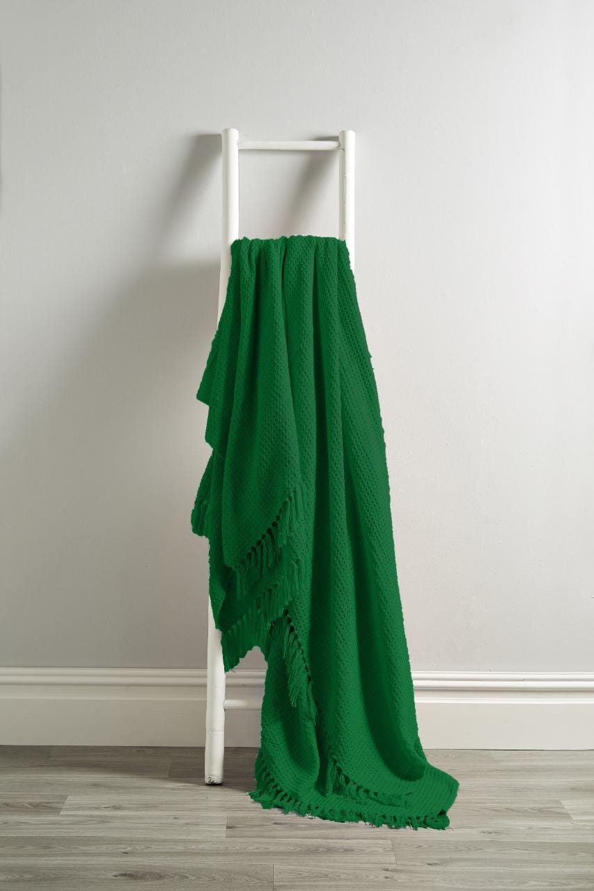 Lisbon Handwoven Cotton Honeycomb Throw