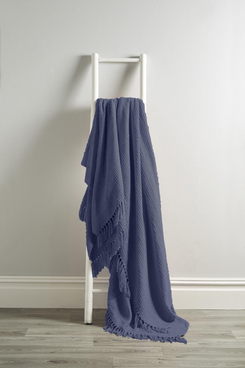 Lisbon Handwoven Cotton Honeycomb Throw