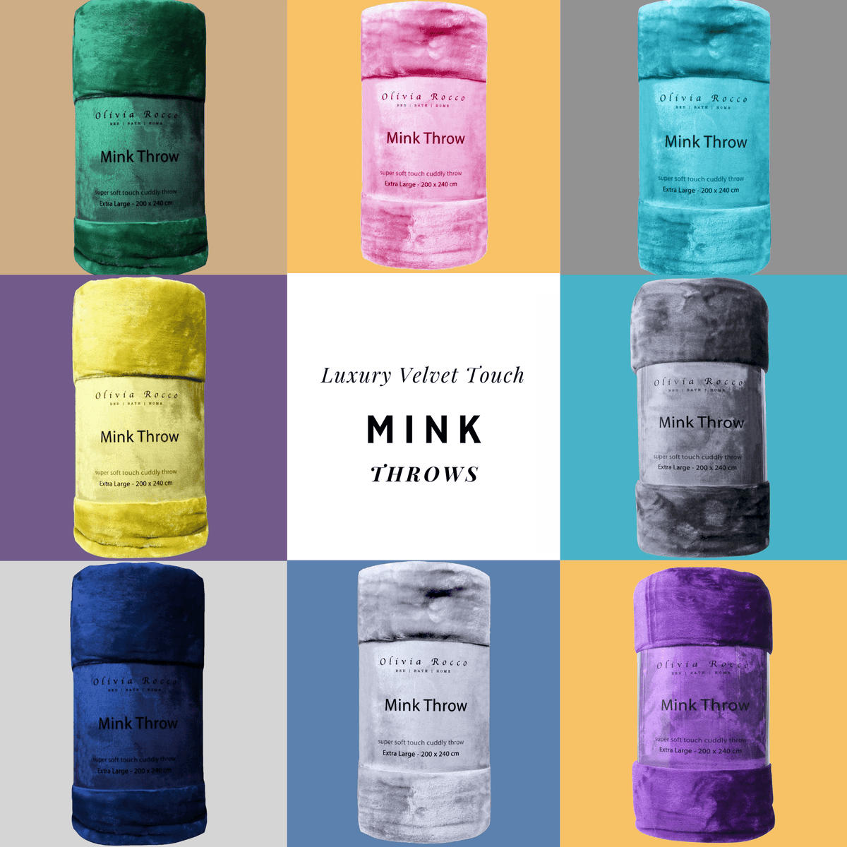 Mink Faux Fur Velvet Throw