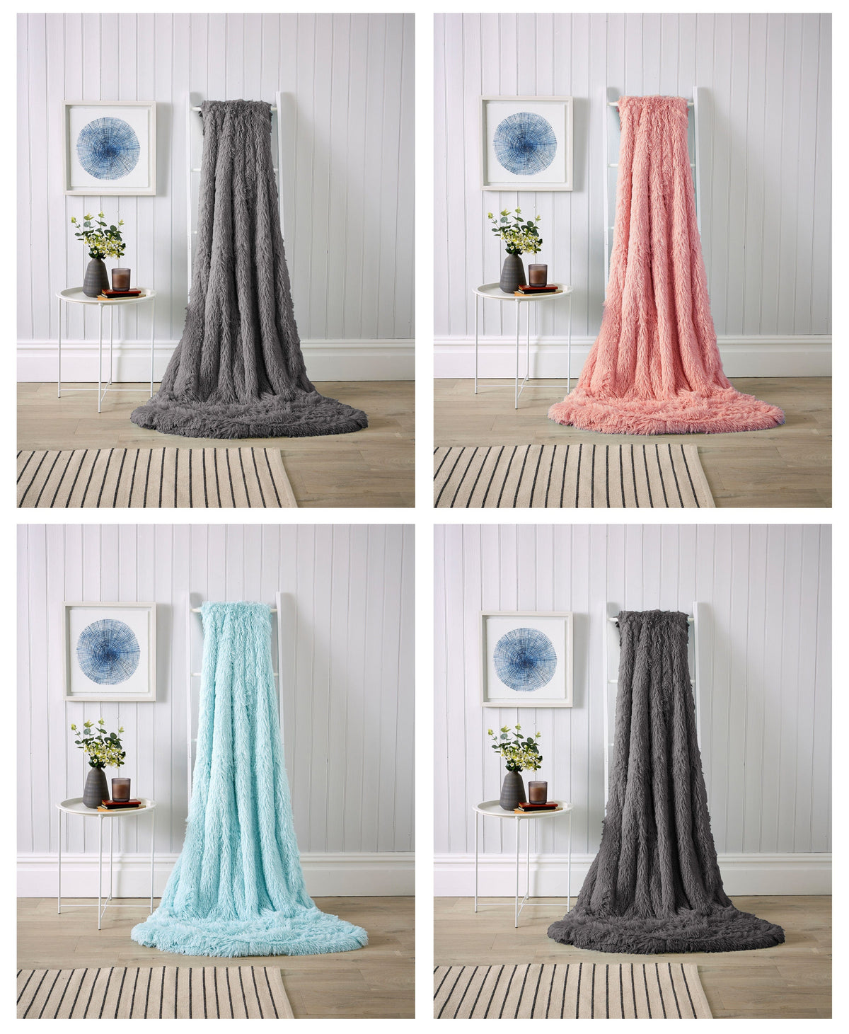 Chunky Faux Fur Throw