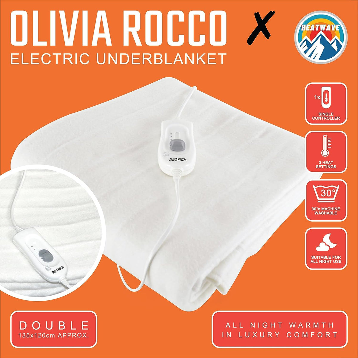 Electric Heated Under Blanket, 3 Heat Settings