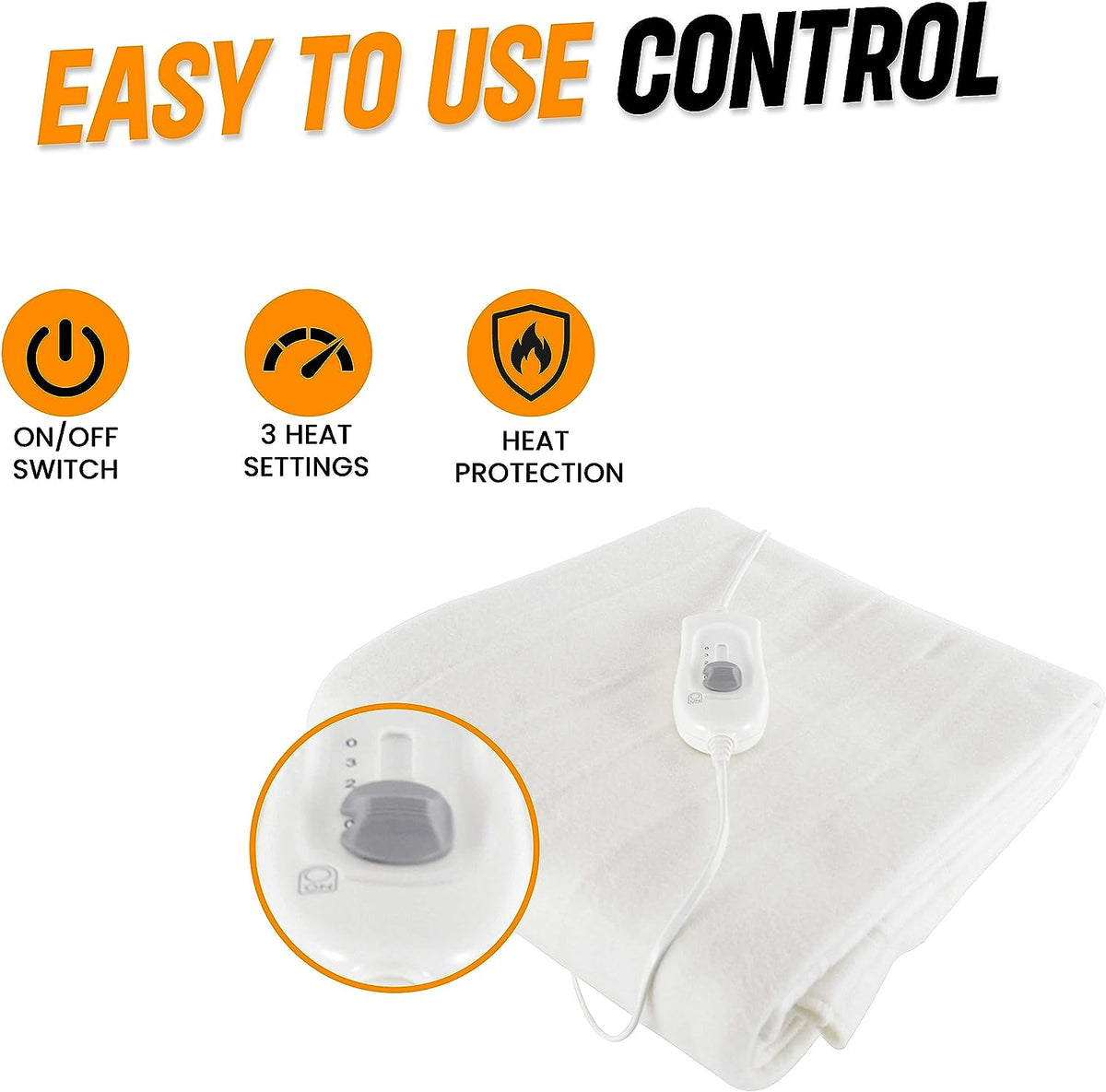 Electric Heated Under Blanket, 3 Heat Settings