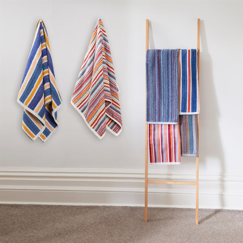 Recycled Cotton Striped Towels, Set of 6