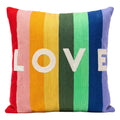 Rainbow LOVE Needlepoint Cushion