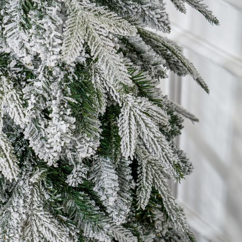 Flocked Pencil Christmas Tree, 6ft or 7ft