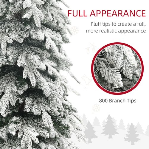 Flocked Pencil Christmas Tree, 6ft or 7ft