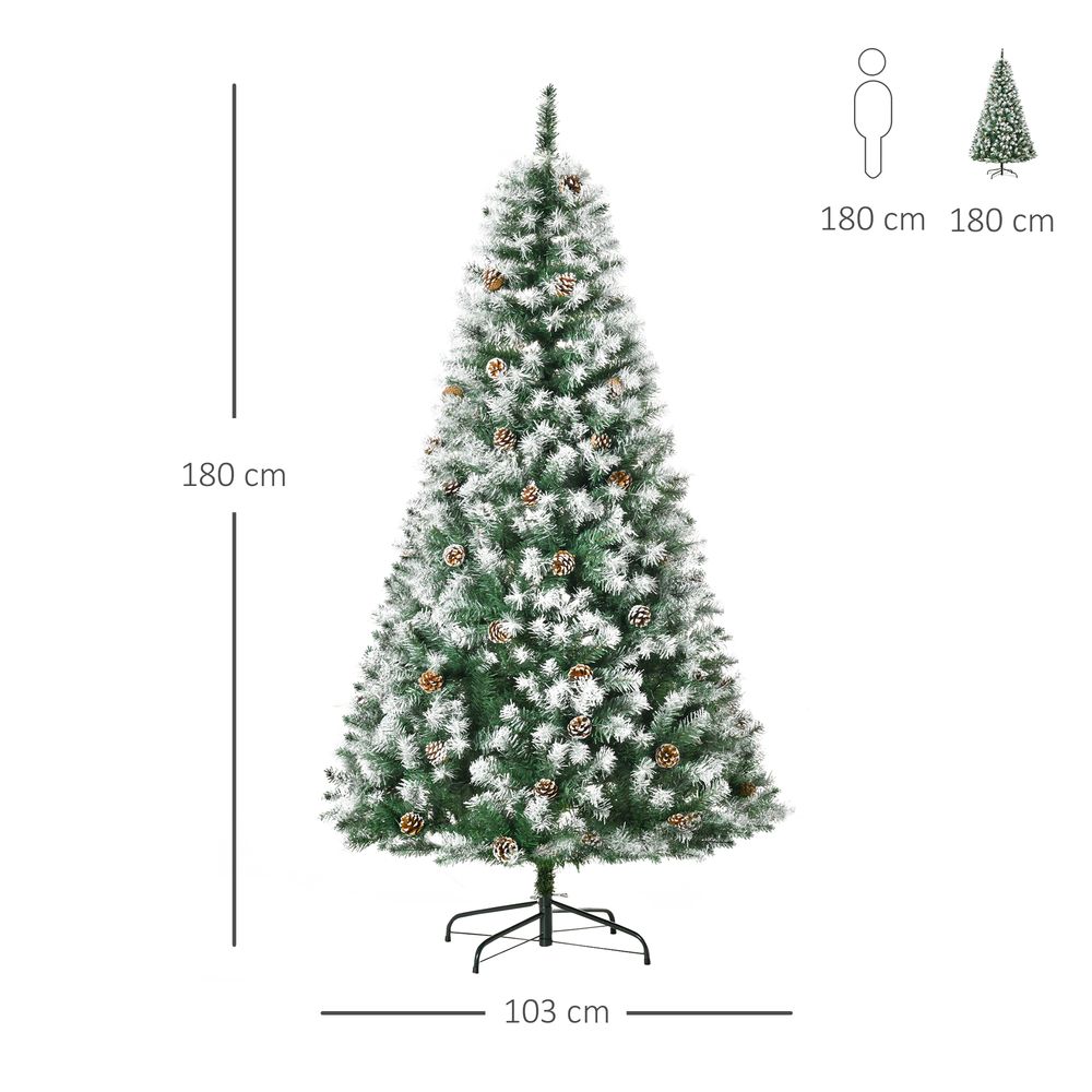 Christmas Tree with Pine Cones, 6ft