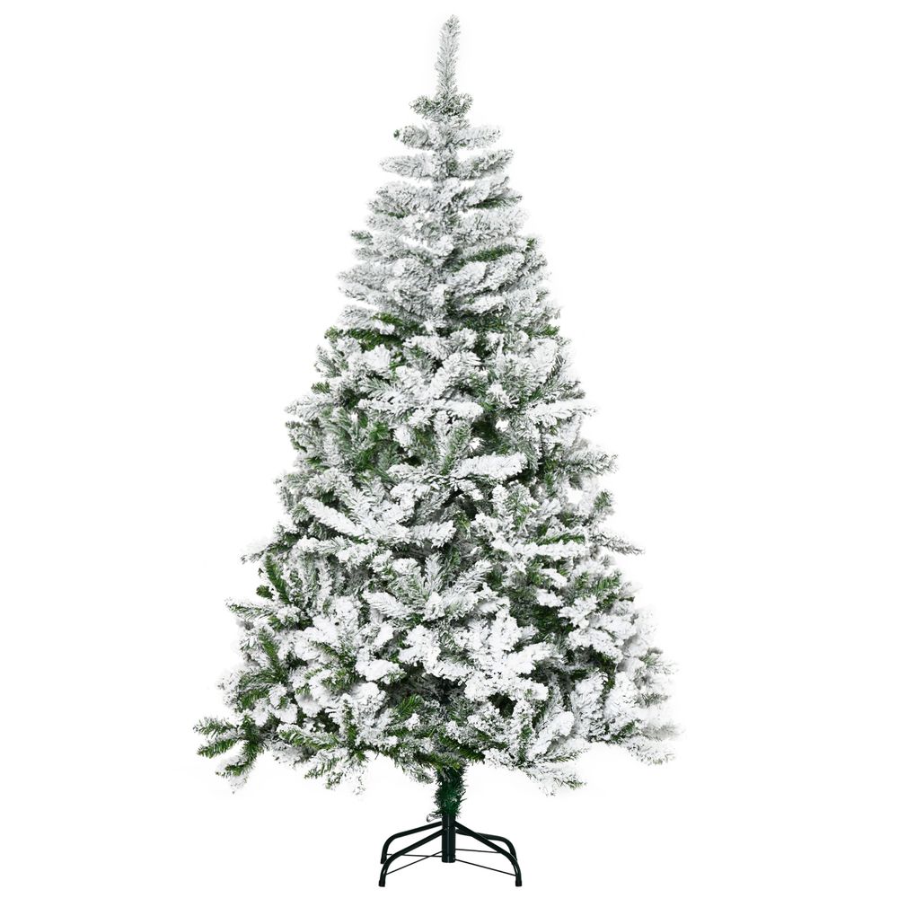 Snow Flocked Christmas Tree, 6ft