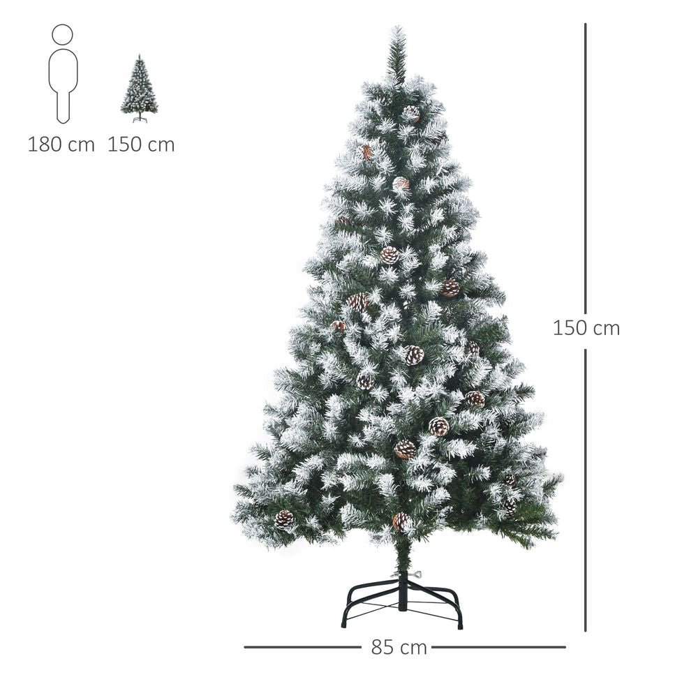 Christmas Tree with Pine Cones, 5ft