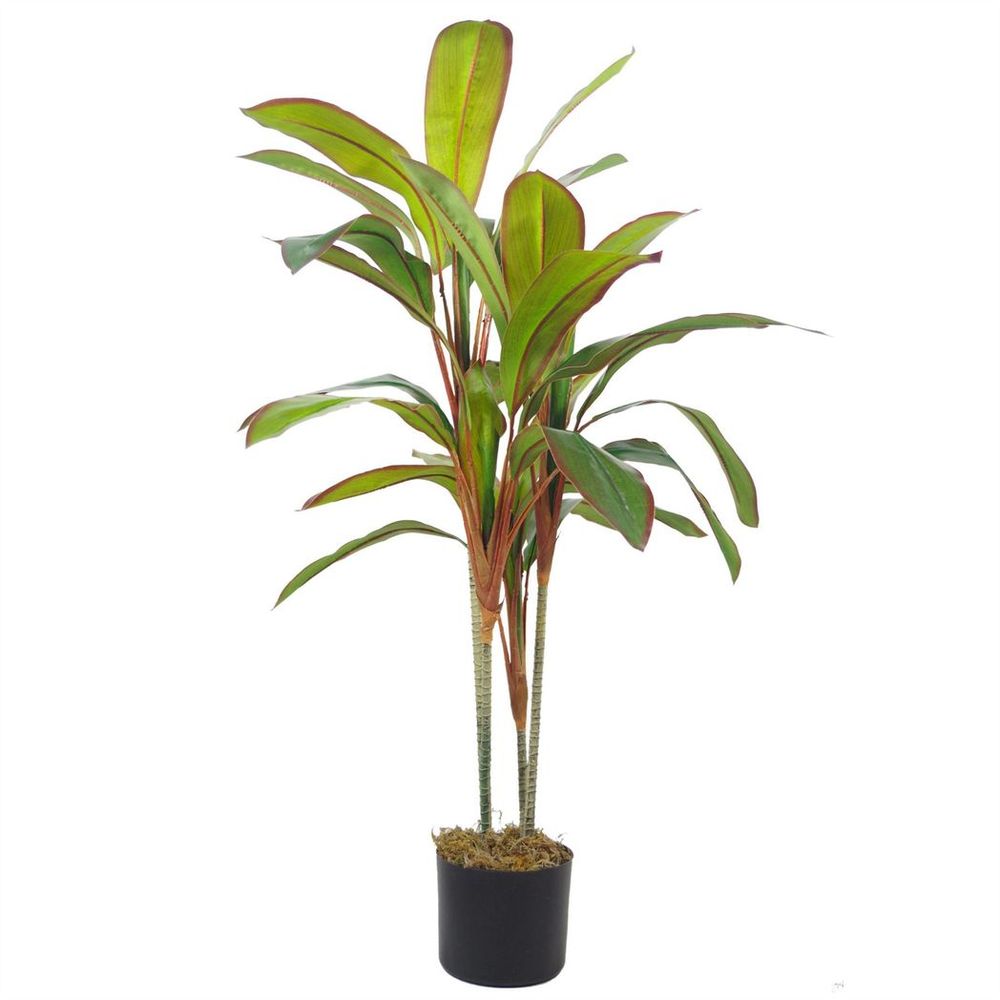 Artificial Dracaena with Gold Planter, 100cm