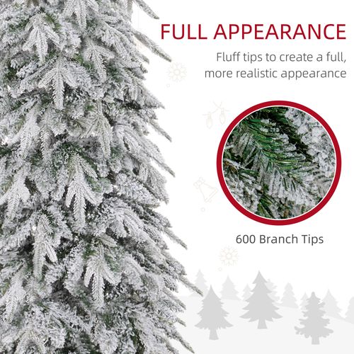 Flocked Pencil Christmas Tree, 6ft or 7ft